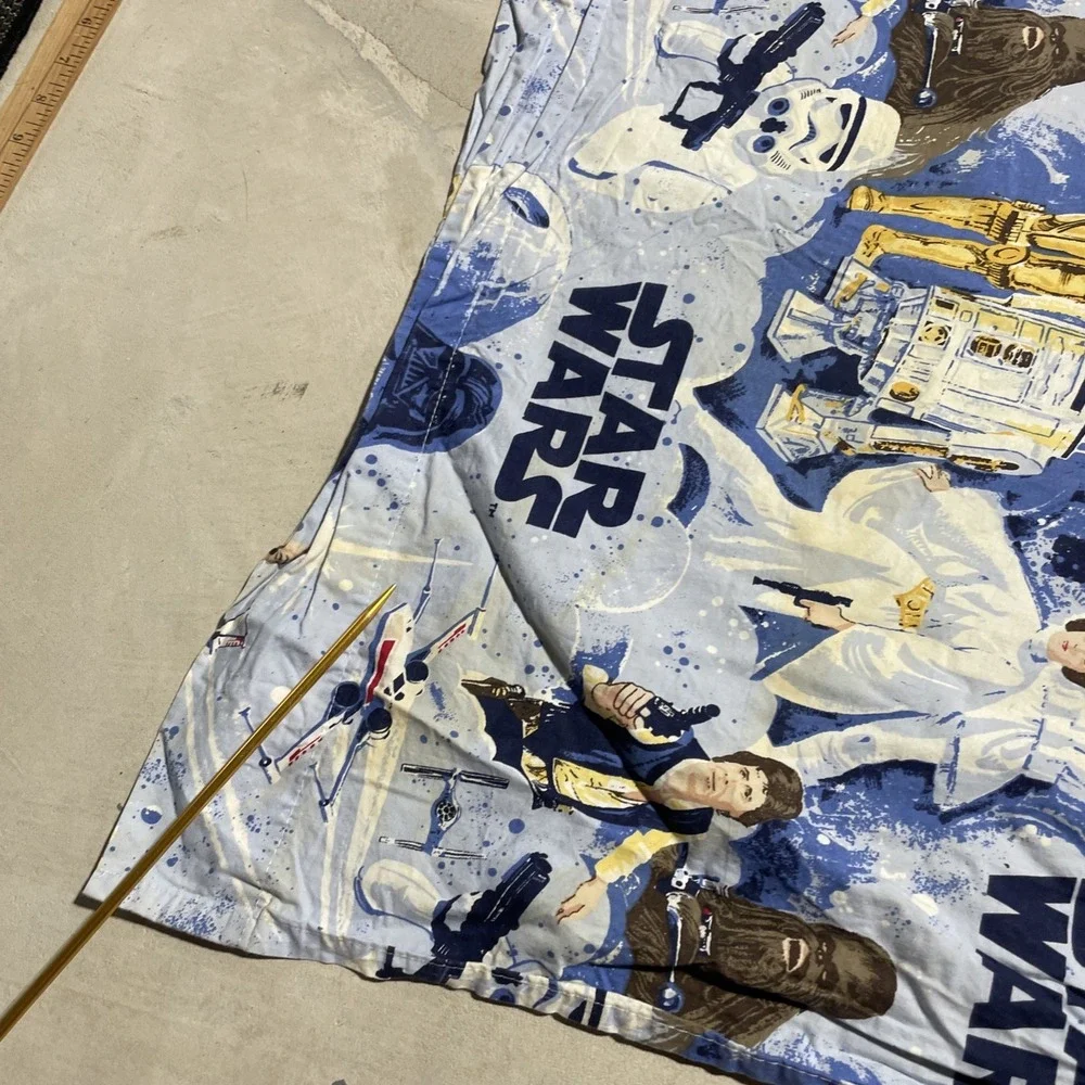Pottery Barn Kids Star Wars Droid Organic Cotton Flat Sheet 88